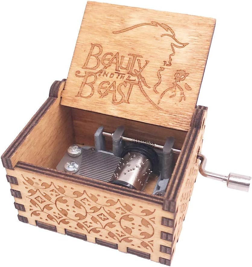 Beauty and The Beast Music Box Hand Crank Musical Box
