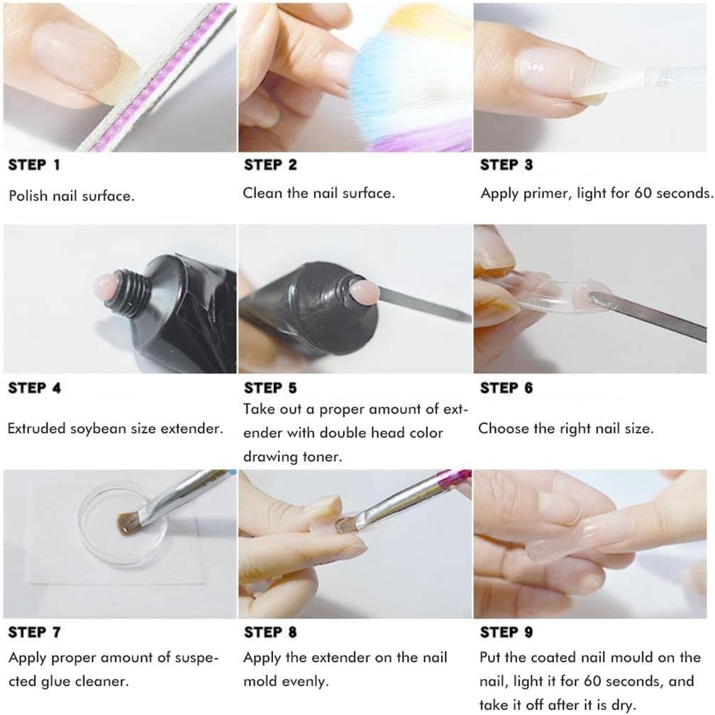 Nail Extend Gel Tips Professional Polish Kit