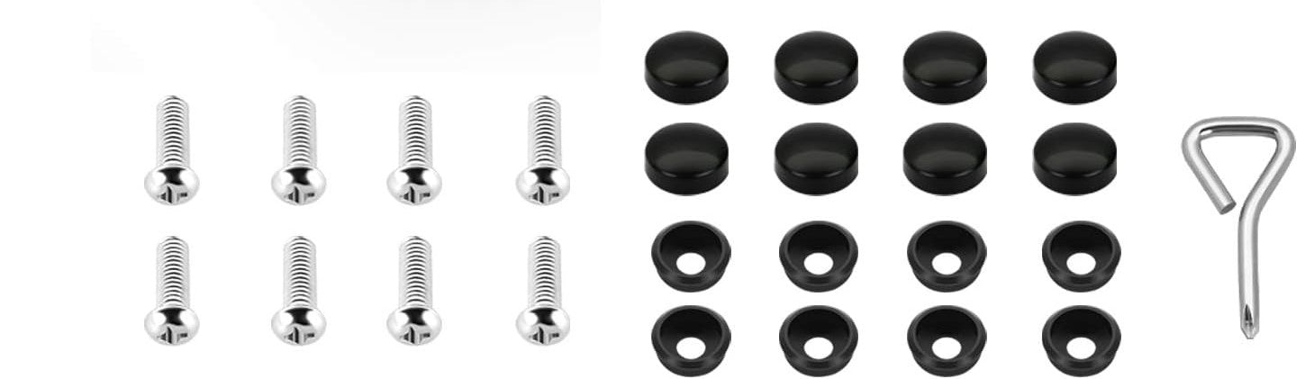 XCLPF 2 Pcs 4 Holes Stainless Steel Silver