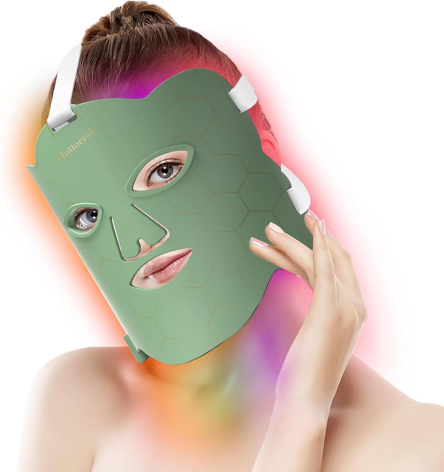 Hottoerak Red Light Lamp for Face,7 Colors LED Light for Face and neck