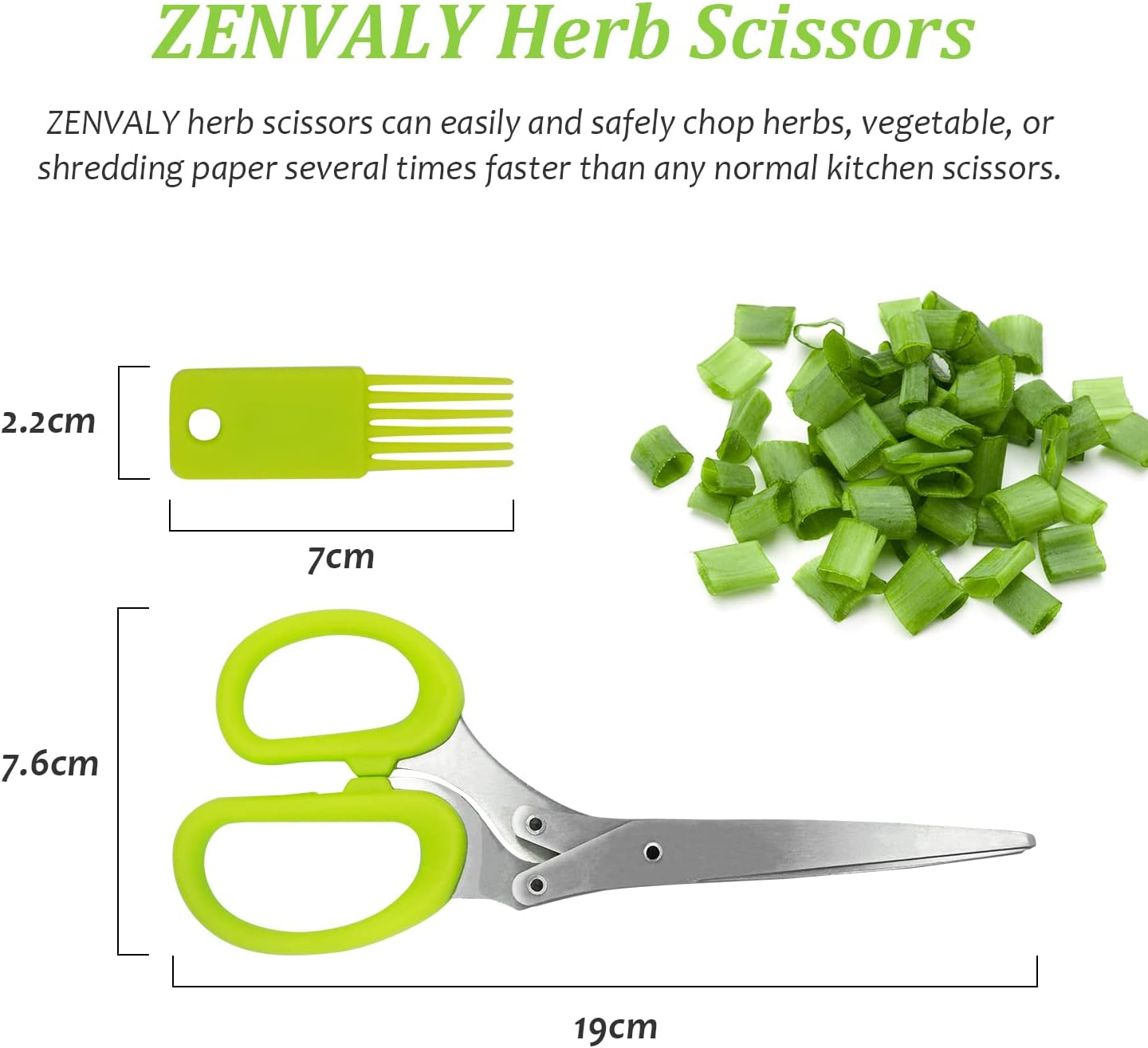 Herb Scissors, Multipurpose 5 Blade Kitchen Scissor