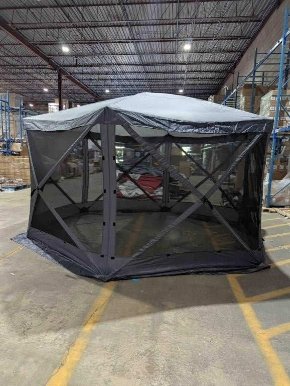 6-Sided Pop Up Gazebo Tent with Mesh Panels and Removable