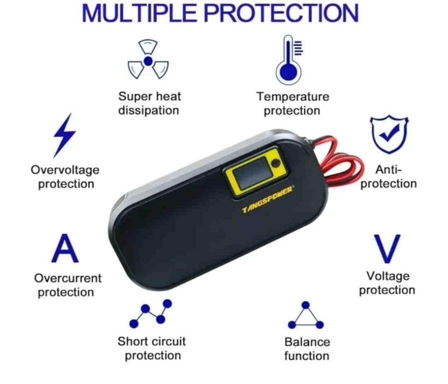 TANGSPOWER 84V 8A Battery Charger Adjustment Current 72V Smart Charger