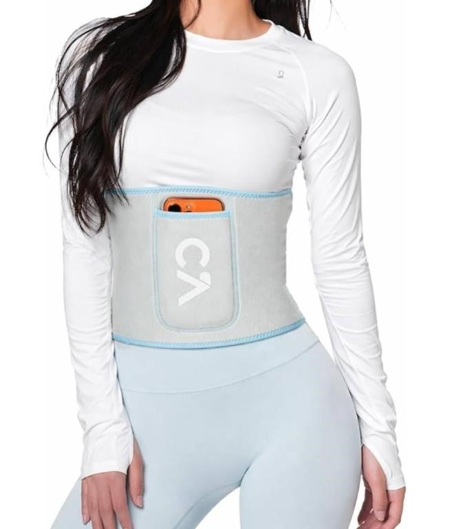 Chick-Active Waist Trimmer Belt for Women & Men, Aqua Blue Medium