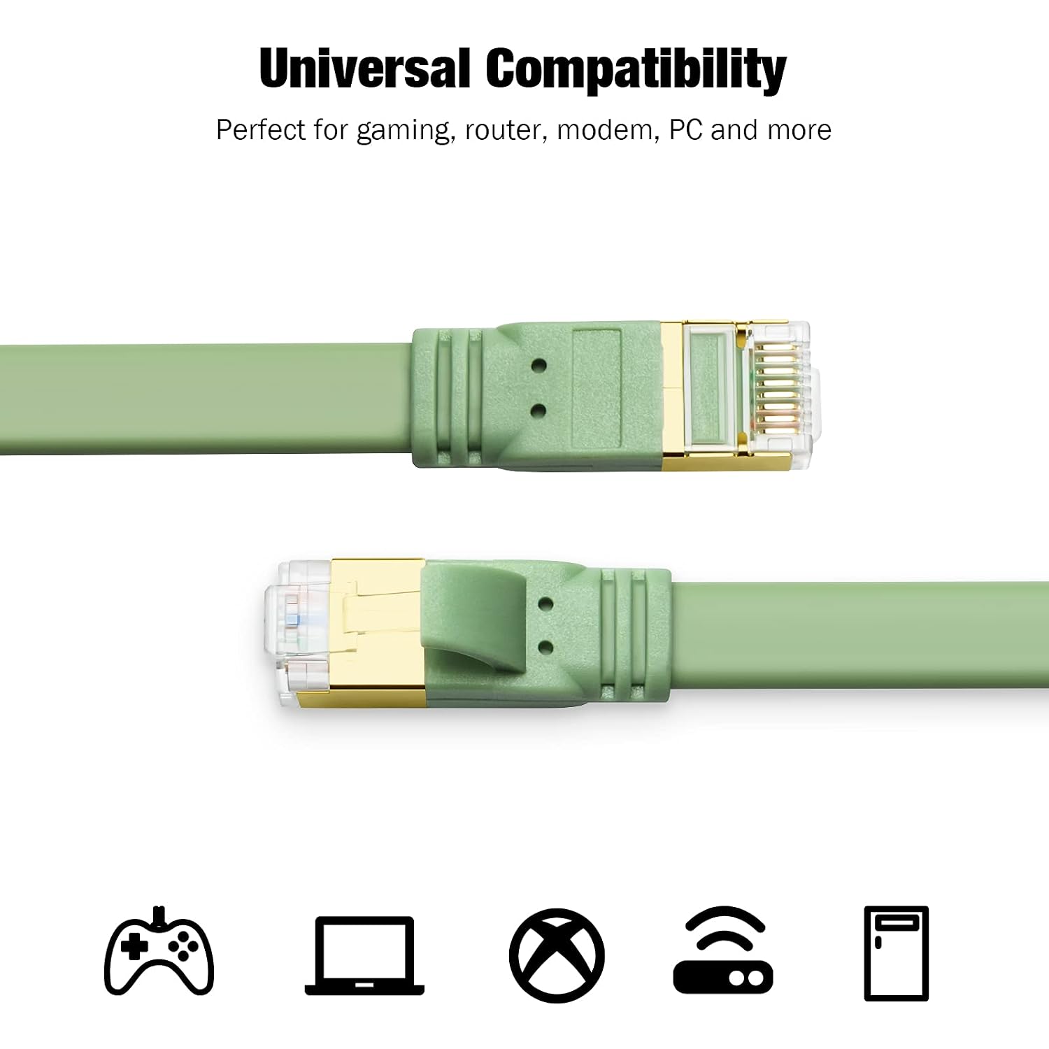 Yauhody CAT8 Ethernet Cable 3ft (5 Pack) Morandi Colors,