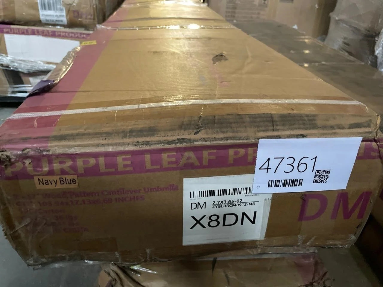 9 x 12 ft Rectangular Patio Umbrella ET47361