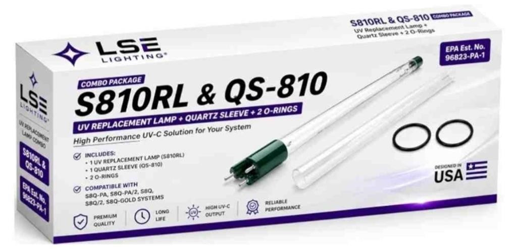 LSE Lighting S810RL 38W UV Lamp + QS-810 Quartz Sleeve