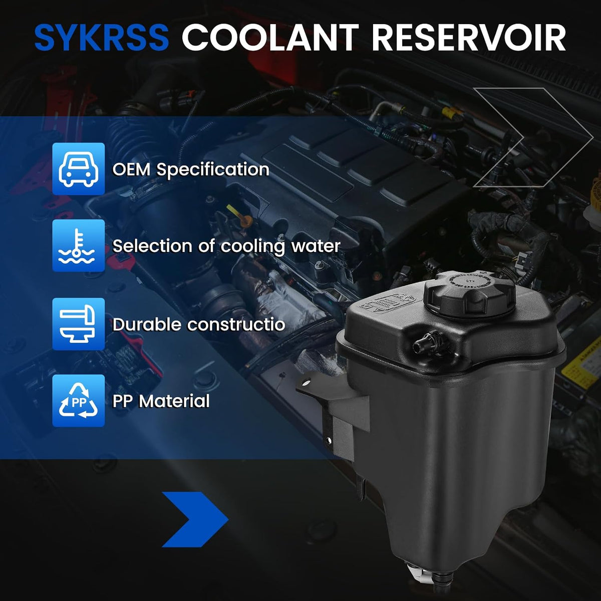 SYKRSS Engine Coolant Reservoir Tank 603-361 Compatible with BMW