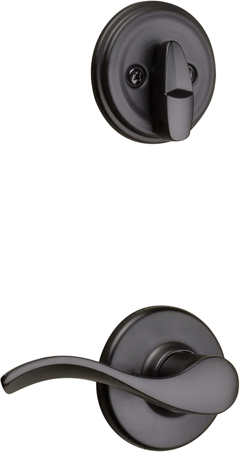 Weiser Matte Black Front Door Lock and Brentwood Deadbolt Lock