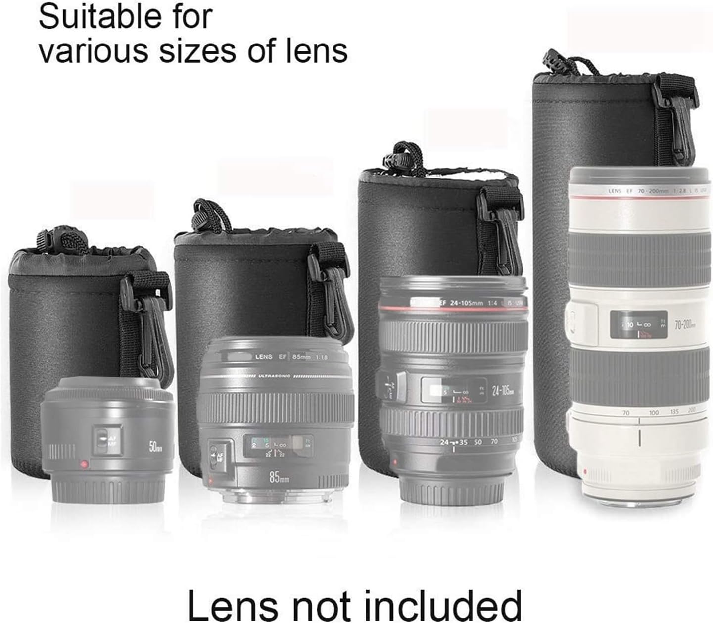 Selens 4 pcs Black Protective DSLR Ca