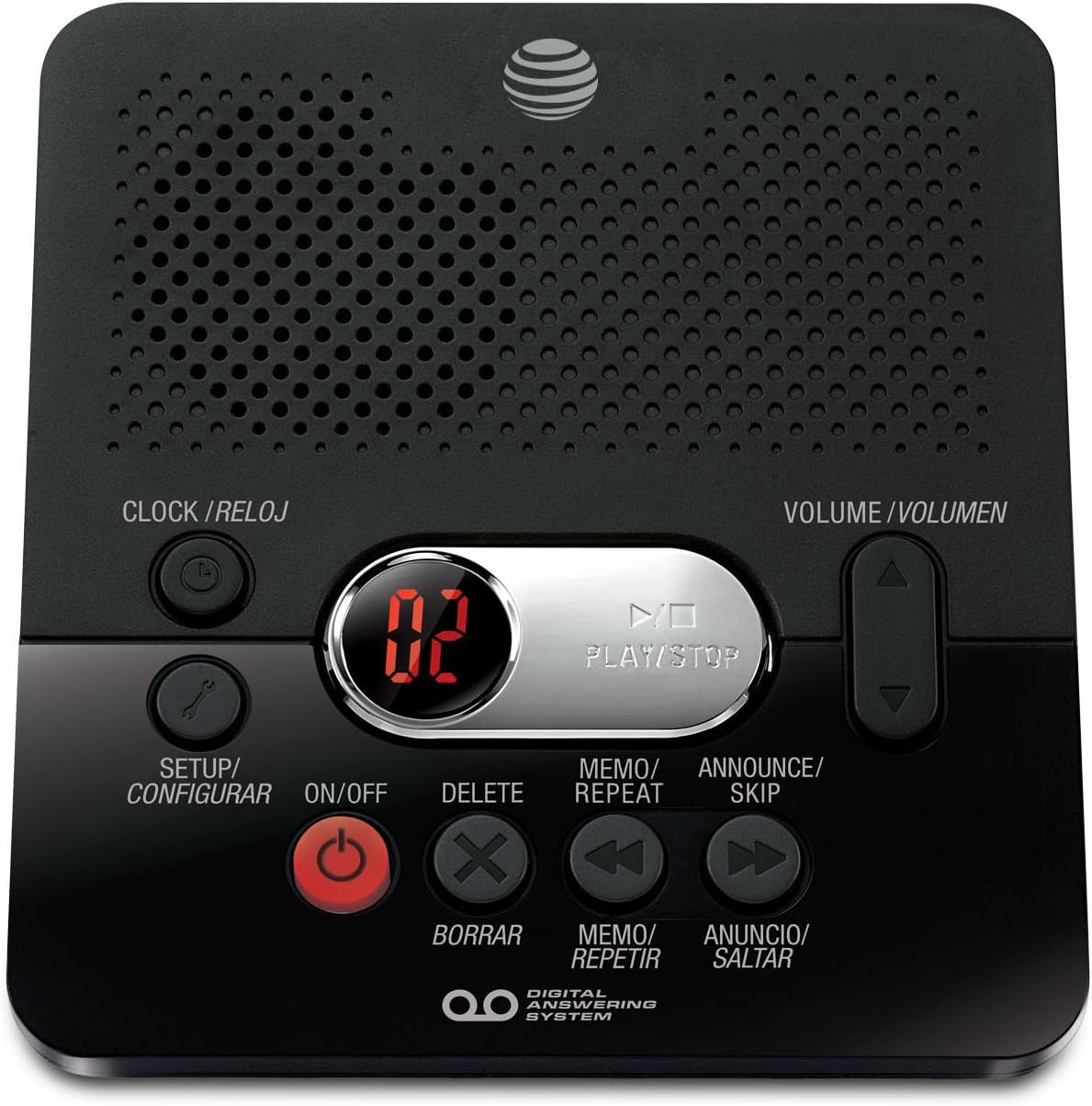 AT&T Digital Answering Machine with 60 Minutes Record Time and Time/Date Stamp, Black