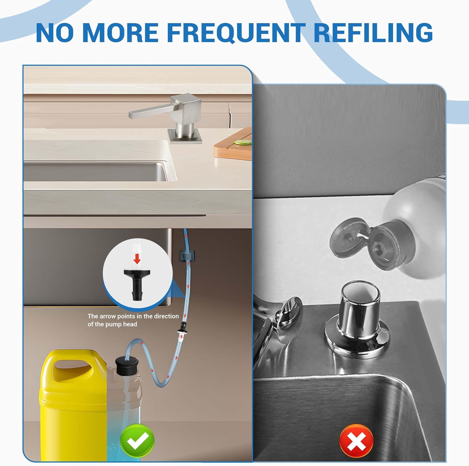 Yofidra Soap Dispenser for Kitchen Sink, Kitchen Soap Dispenser Black Square