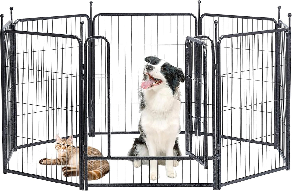 Dog Playpen,32/40/45 Inch Height in Heavy Duty, for Large Medium Small Dogs and Pet (8 Panels, 32 Inch)