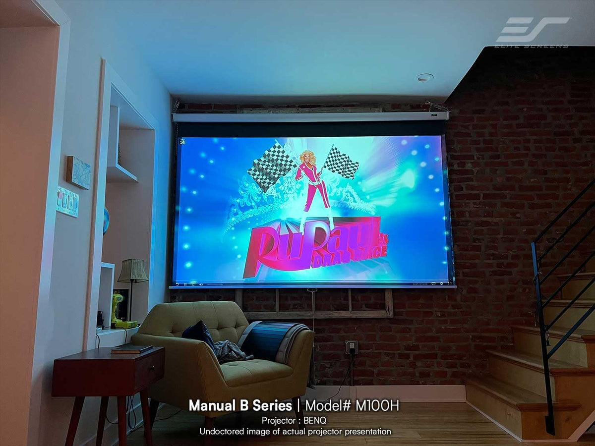 Elite Screens Manual B 110-INCH Manual Pull Down Projector