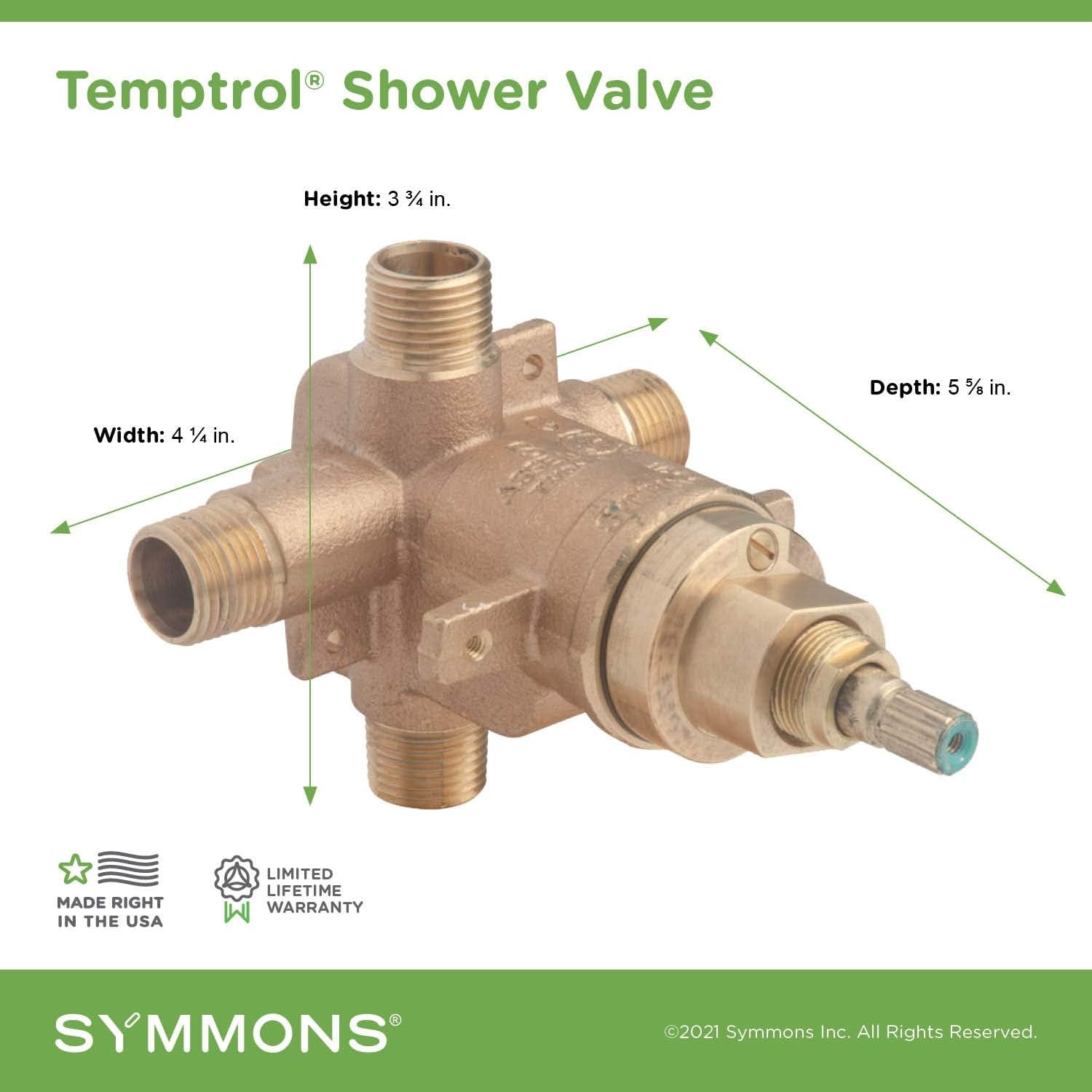 Symmons 262BODY Temptrol Brass Pressure-Balancing Tub