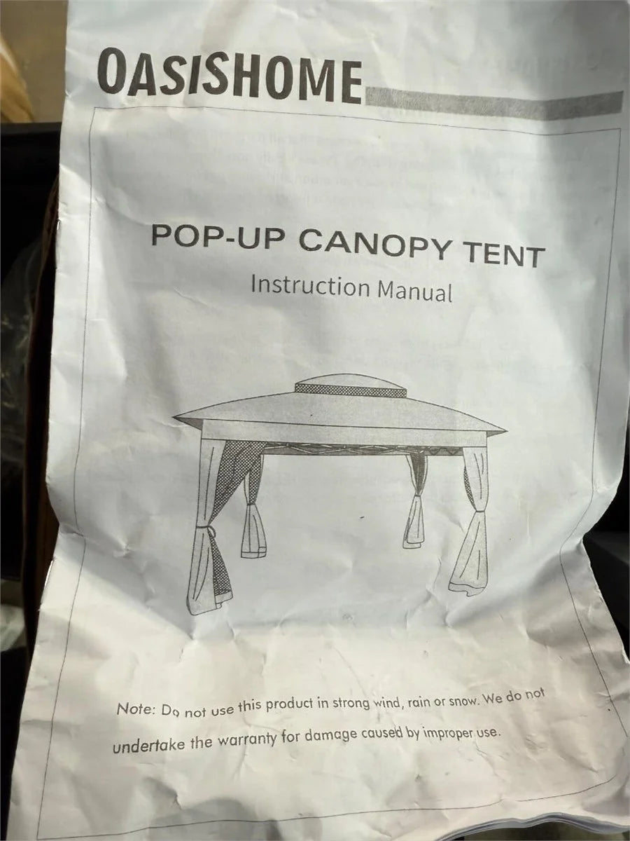 OASISHOME Pop-up Gazebo Portable EO44482