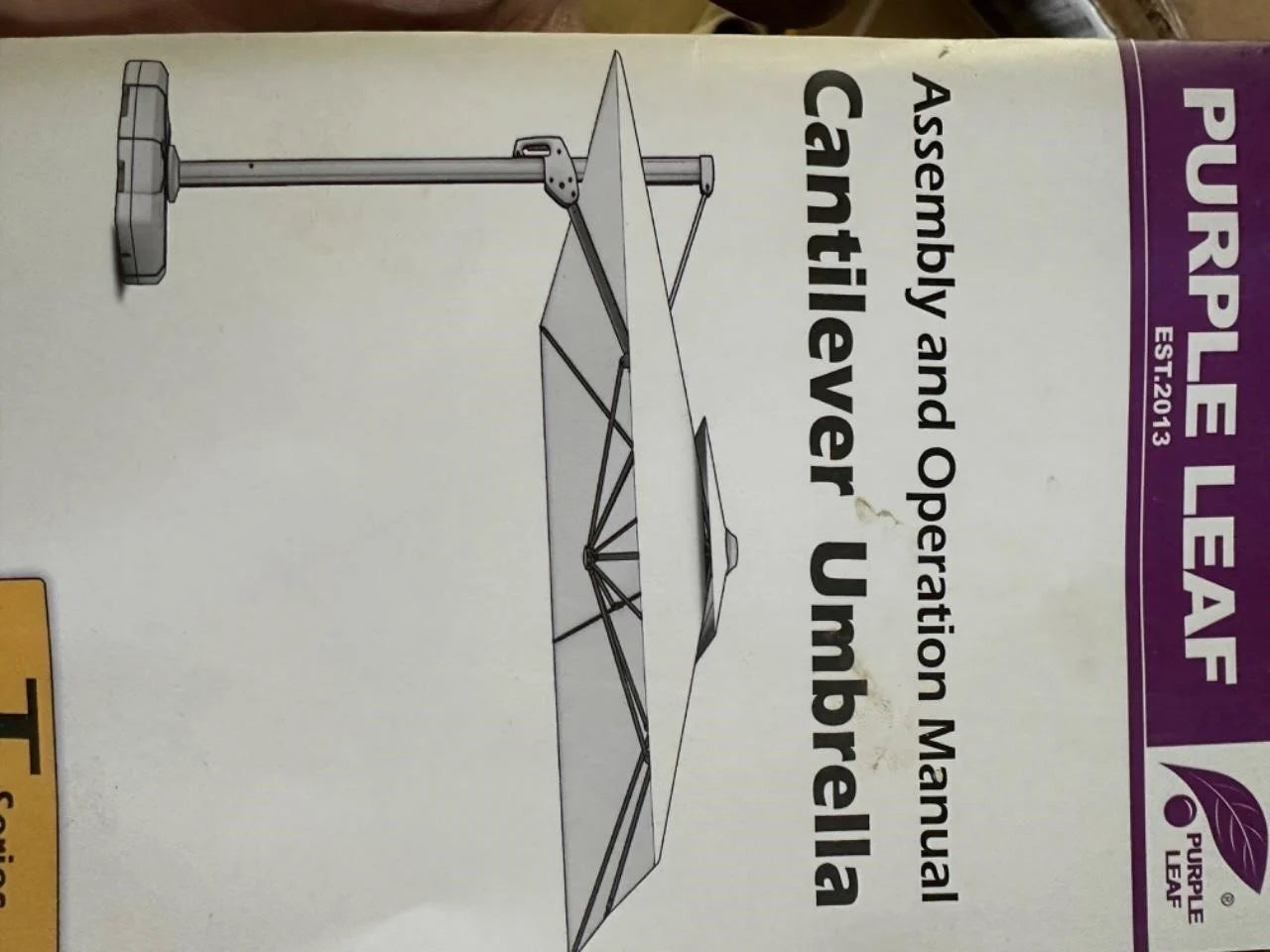 Beige 10x13 Cantilever Umbrella EN44579