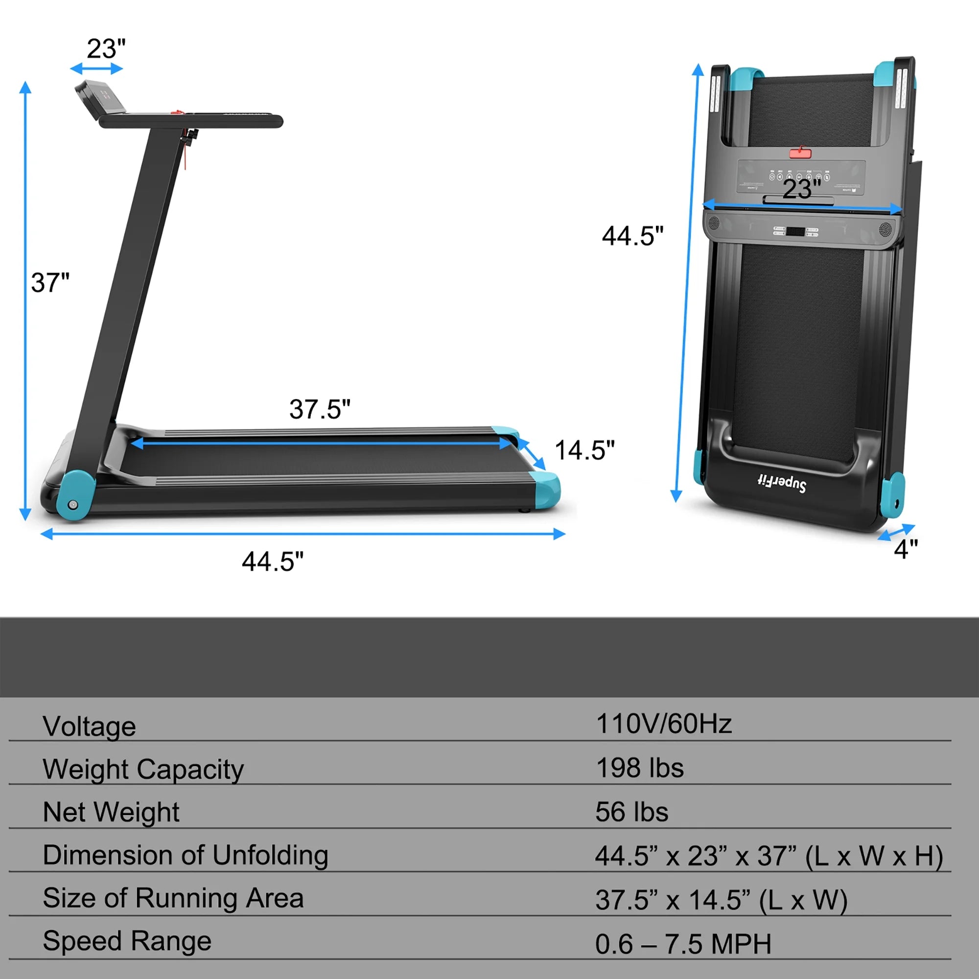 Costway Folding Electric Treadmill