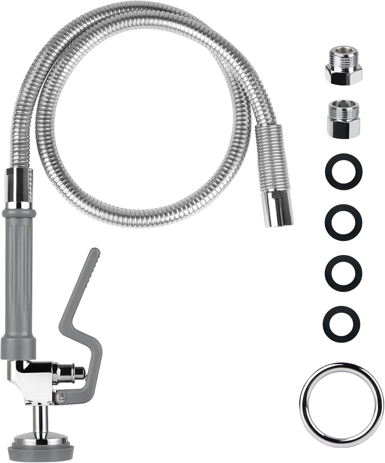 Pre Rinse Hose with Sprayer Valve, 44" GREY