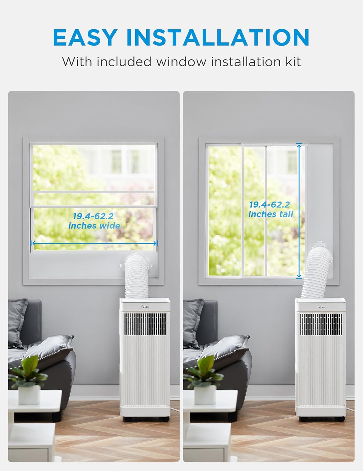 Midea 10,000 BTU ASHRAE (7,100 BTU SACC) Portable Air Conditioner,