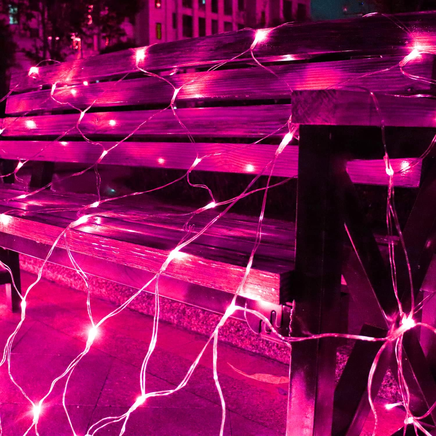 Solar Net Lights Pink