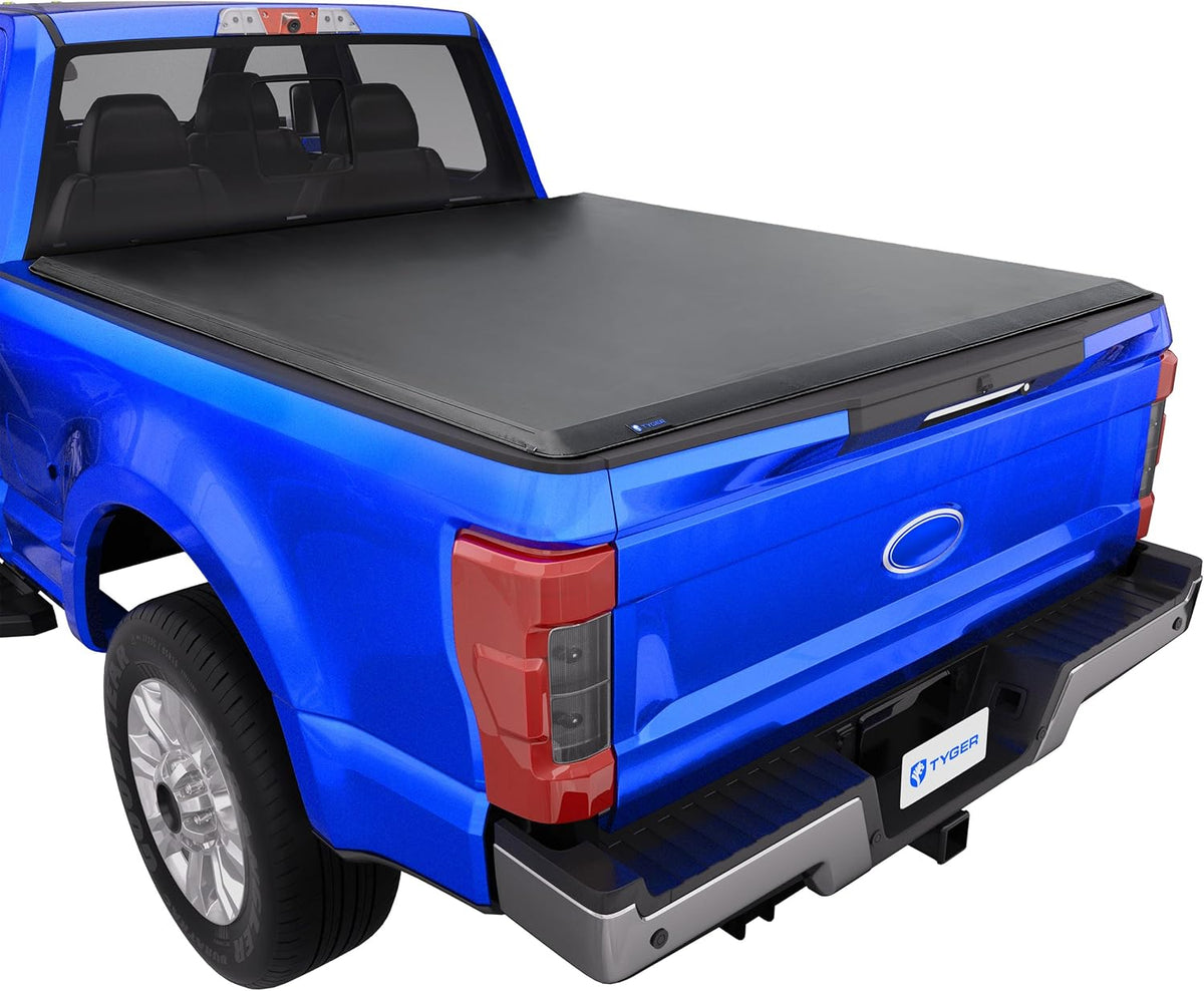 Tyger Auto TG-BC1F9127 Black 1 T1 Soft Roll Up Truck Bed Tonneau Cover,Side 6.75' Bed