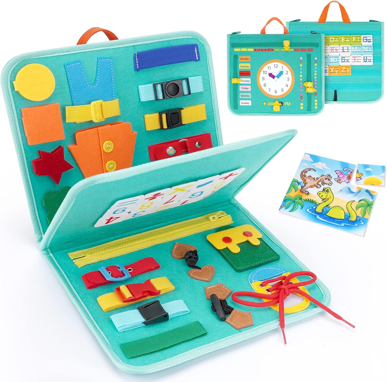 Toddler Busy Board Toys for 1 2 3 Years Old Boys Girls, Preschool Learning Fine Motor Skills Educational Travel Toys