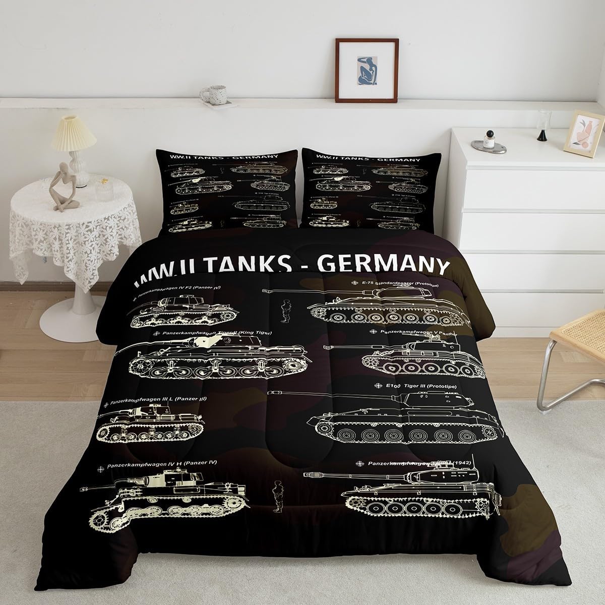 Erosebridal Tank Comforter Set Twin,