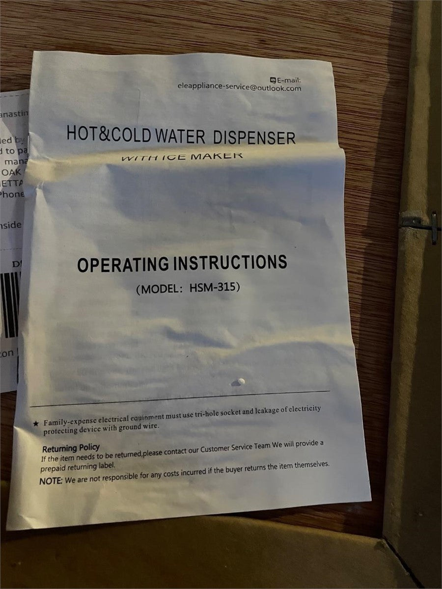 TP051 Water Dispenser Ice EM44765