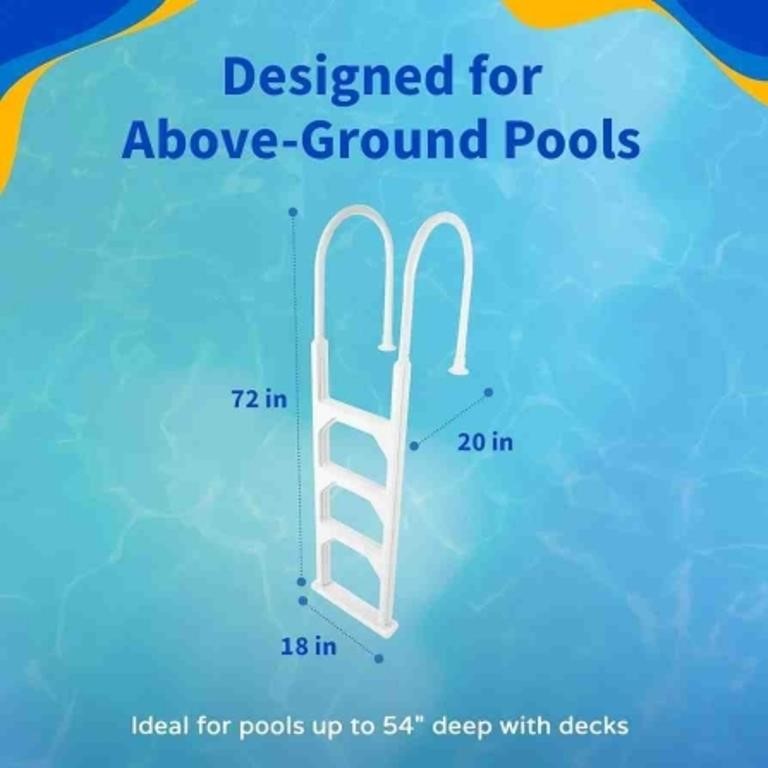 Blue Wave NE1142 Aluminum/Resin in-Pool Ladder, White