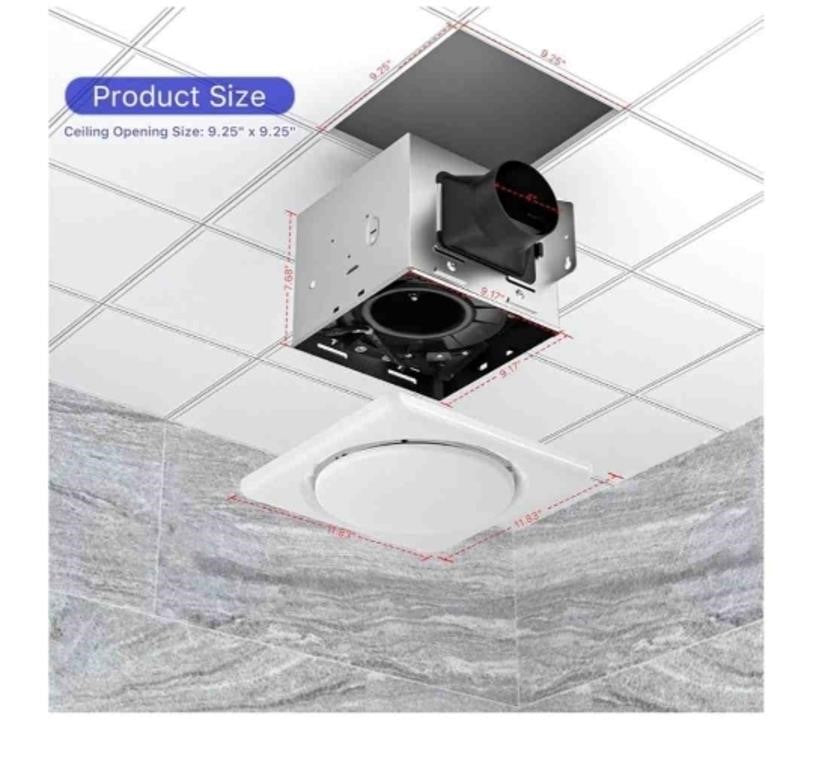 FWASTT Bathroom Exhaust Fan, BPT10-24DL-1