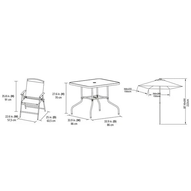 Mainstays Carlington Dining Set