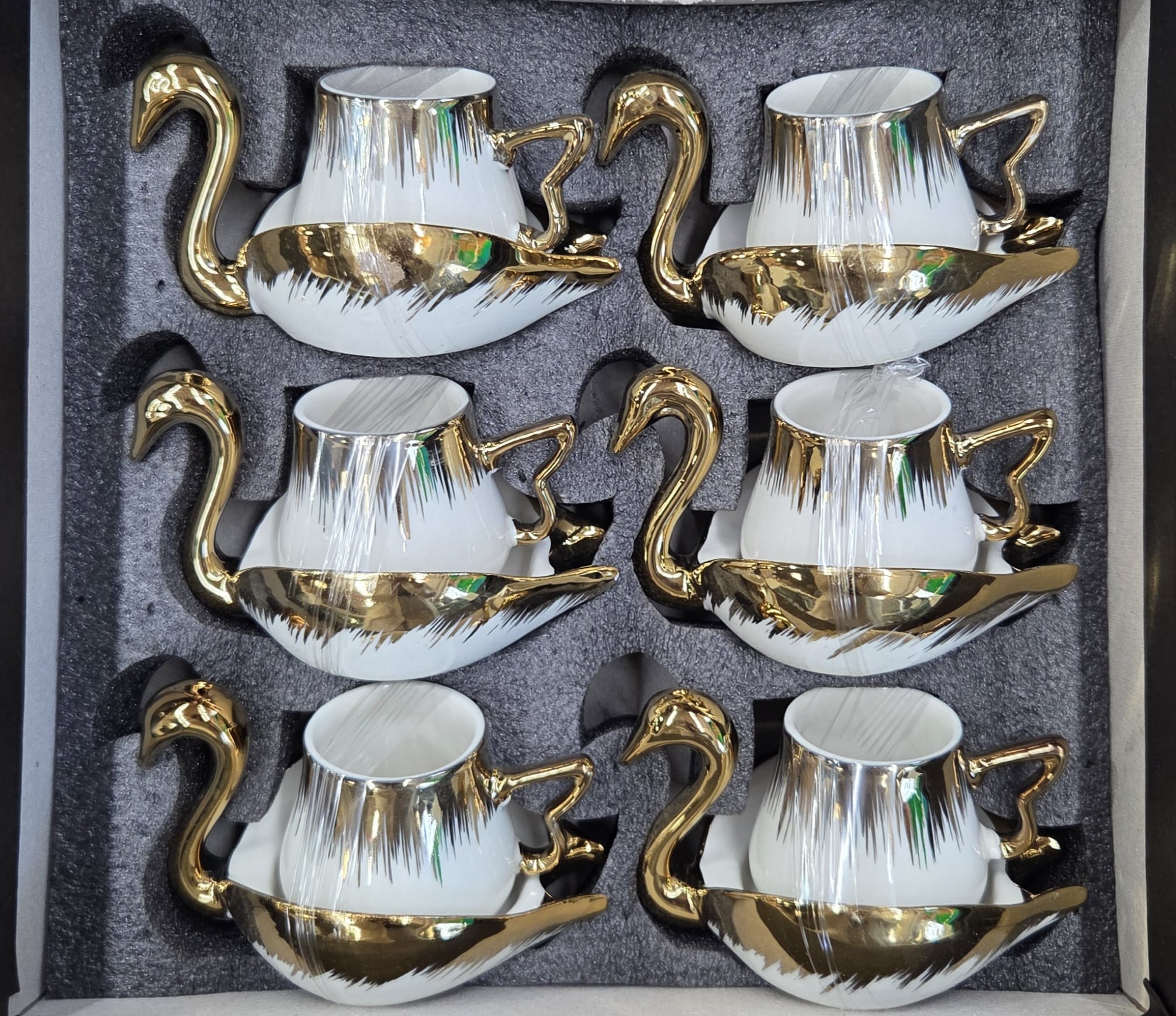 Delicate-Swan Coffee Cup Saucer Set Home Party Reusable Morning Tea Cup Set For Tea Coffee