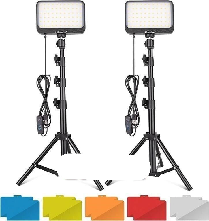 UBeesize LED Video Light Kit, 2Pcs Dimm