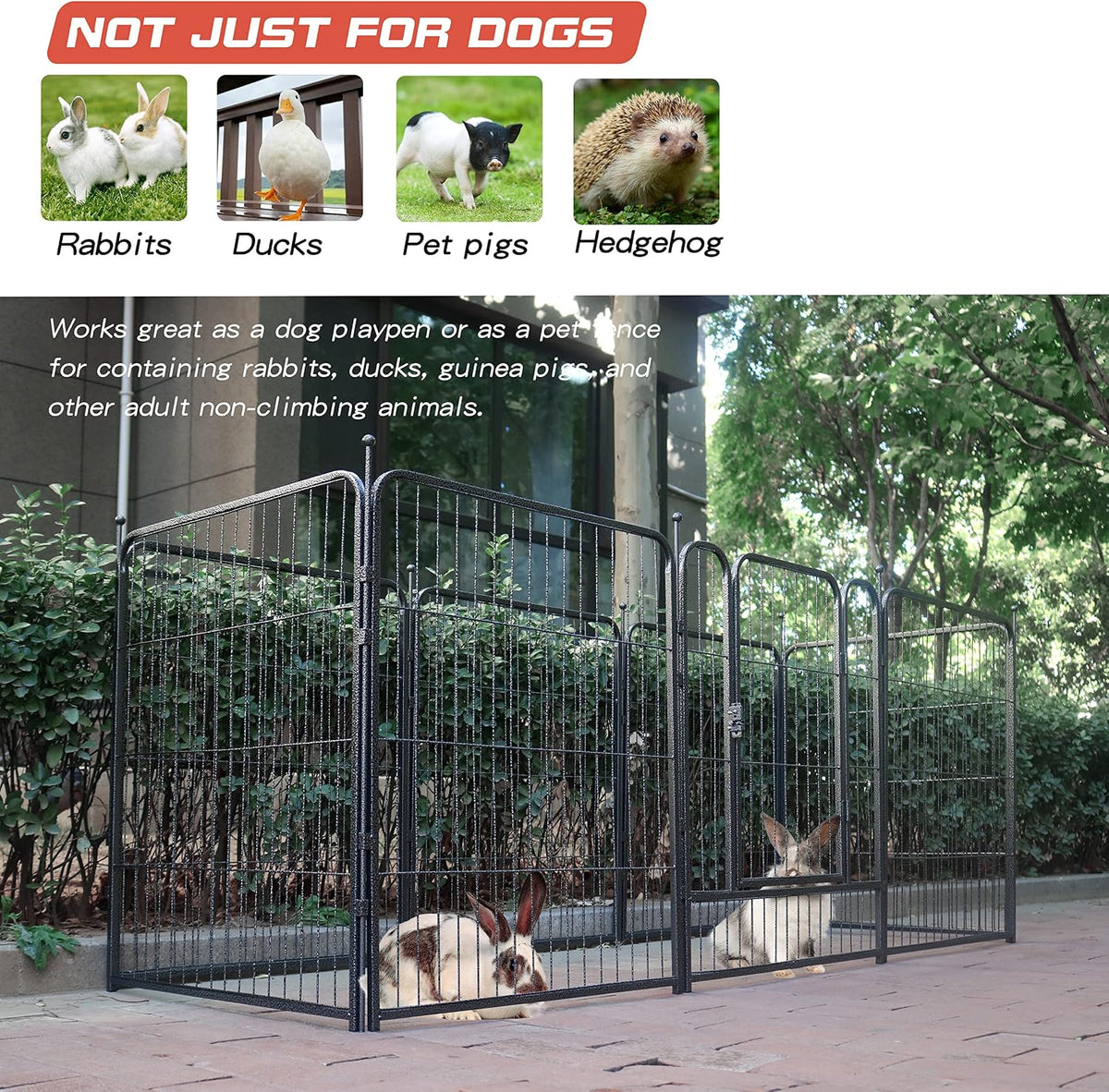 Dog Playpen,32/40/45 Inch Height in Heavy Duty, for Large Medium Small Dogs and Pet (8 Panels, 32 Inch)