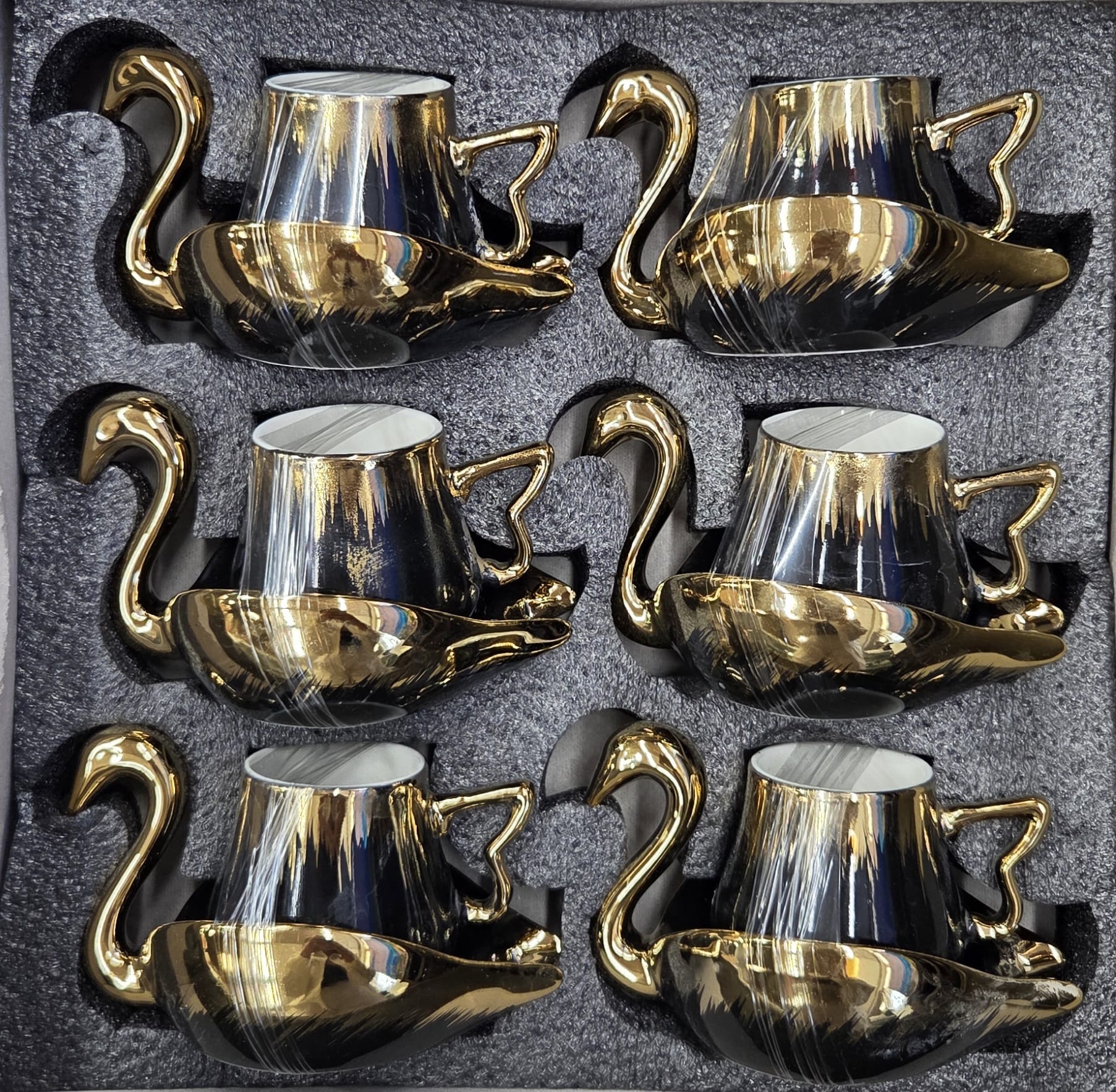 Delicate-Swan Coffee Cup Saucer Set Home Party Reusable Morning Tea Cup Set For Tea Coffee