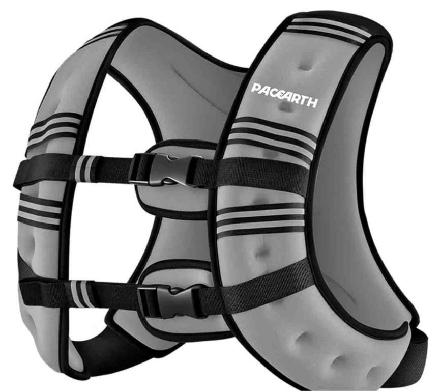 PACEARTH Weight Vest 10lb with Reflective Stripe