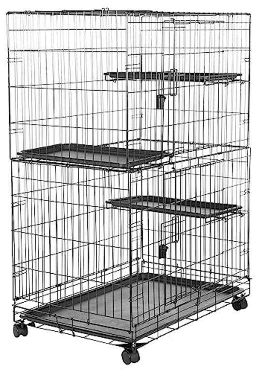 Amazon Basics Large 3-Tier Cat Cage Playpen Bo