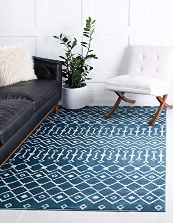 Rugs.Com Kasbah Trellis Collection Rug 4' X 6' Blue