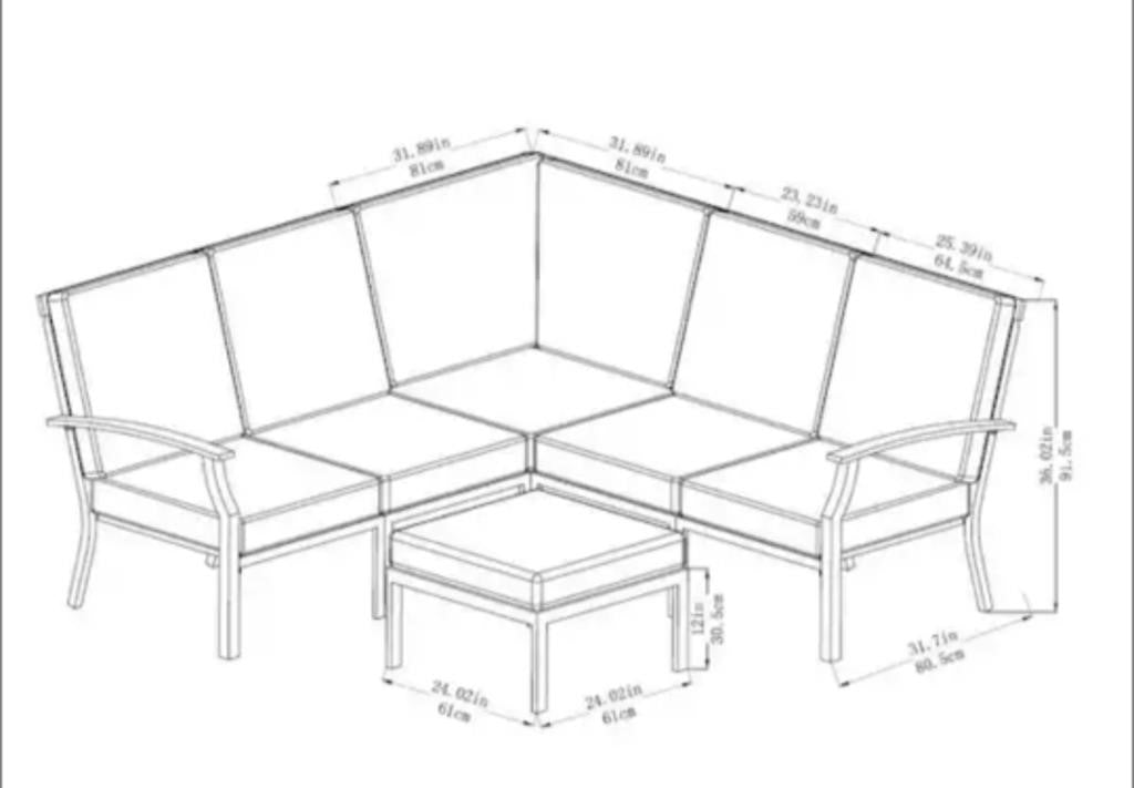 Geneva 6-Piece Brown Wicker Outdoor Patio