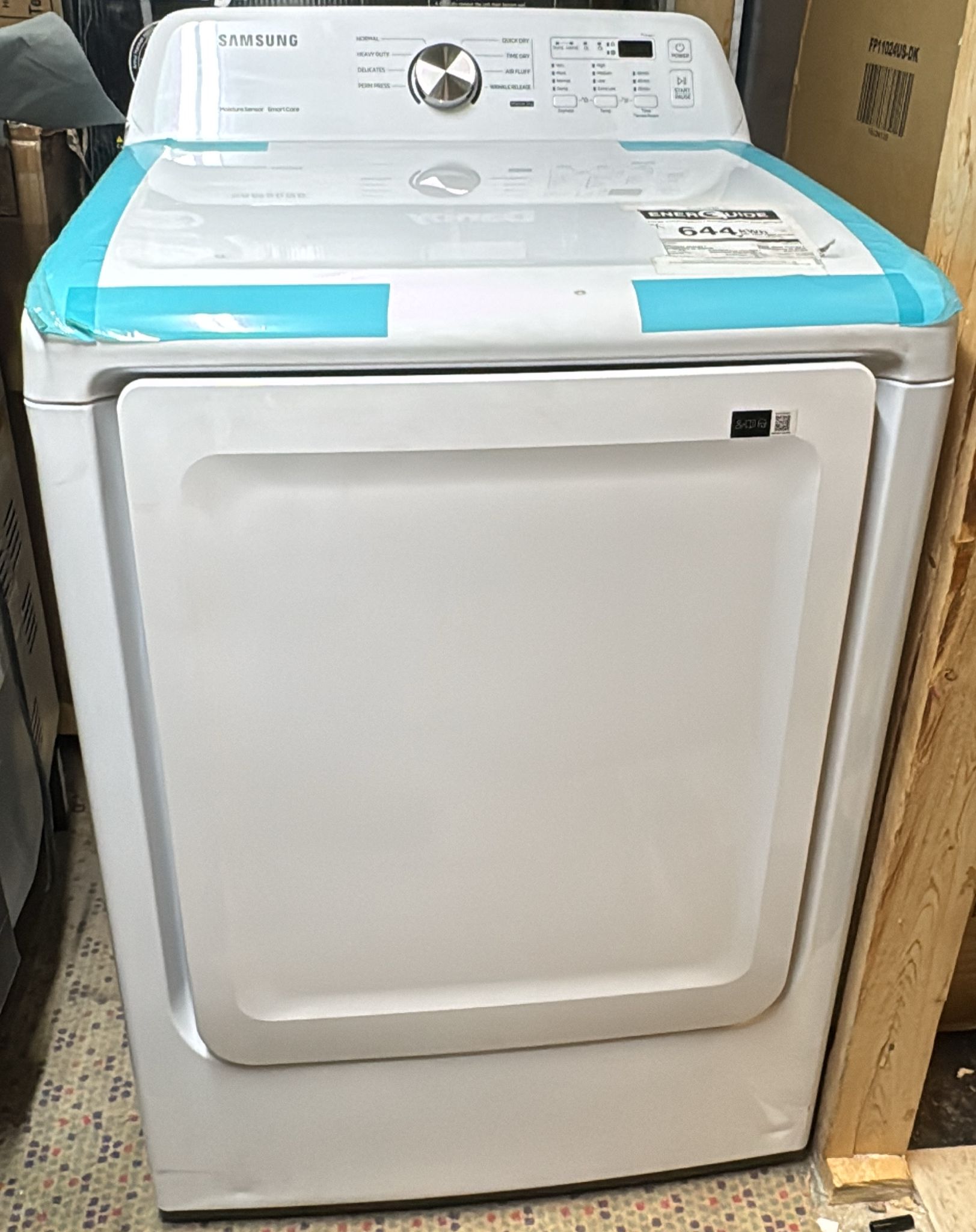 Samsung 7.2 cu ft. White Electric Dryer with Sensor Dry - DVE45T3200W/AC