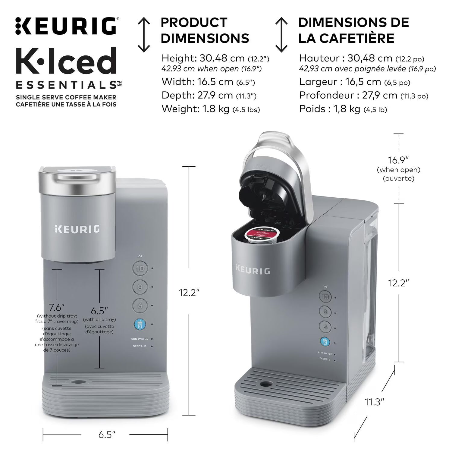 Keurig K-Iced Essentials Single Serve K-Cup Pod Coffee Maker