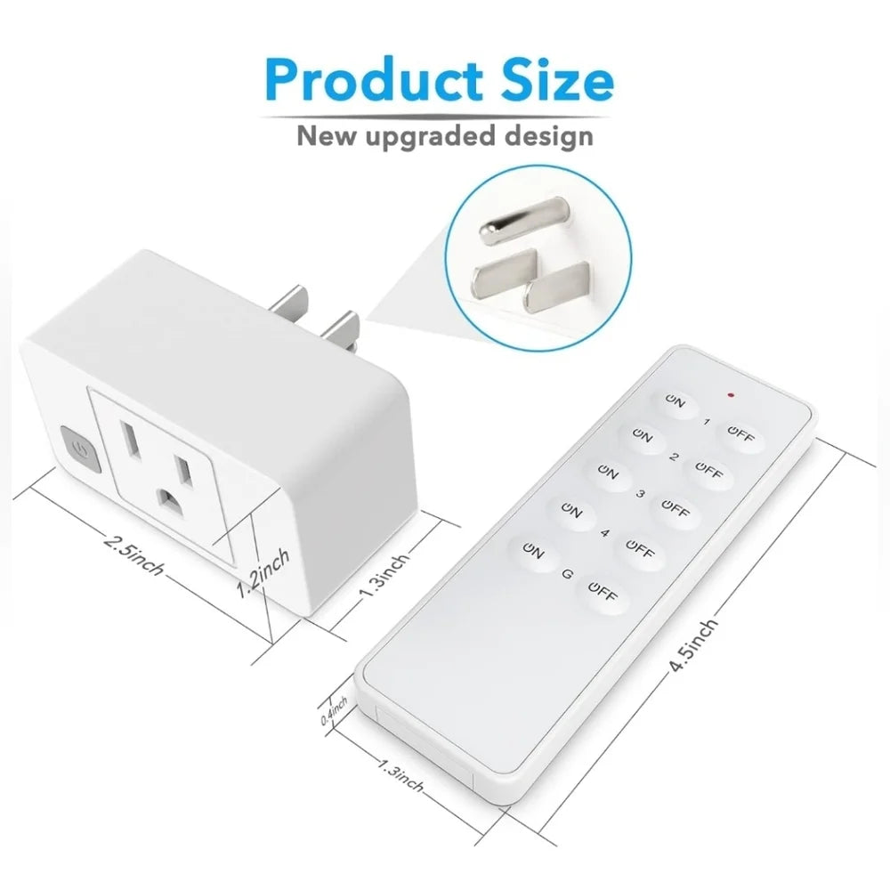 Remote Control Outlet Switch 230ft RF
