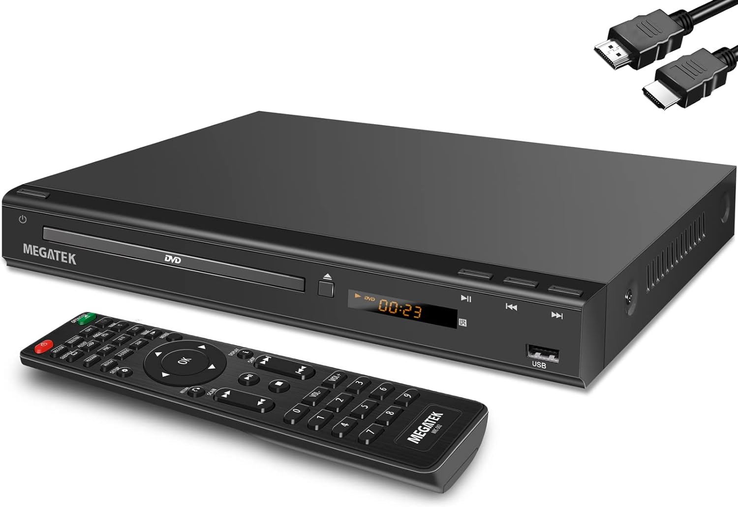 Megatek Region-Free HDMI DVD Player for TV, DP260M55HD