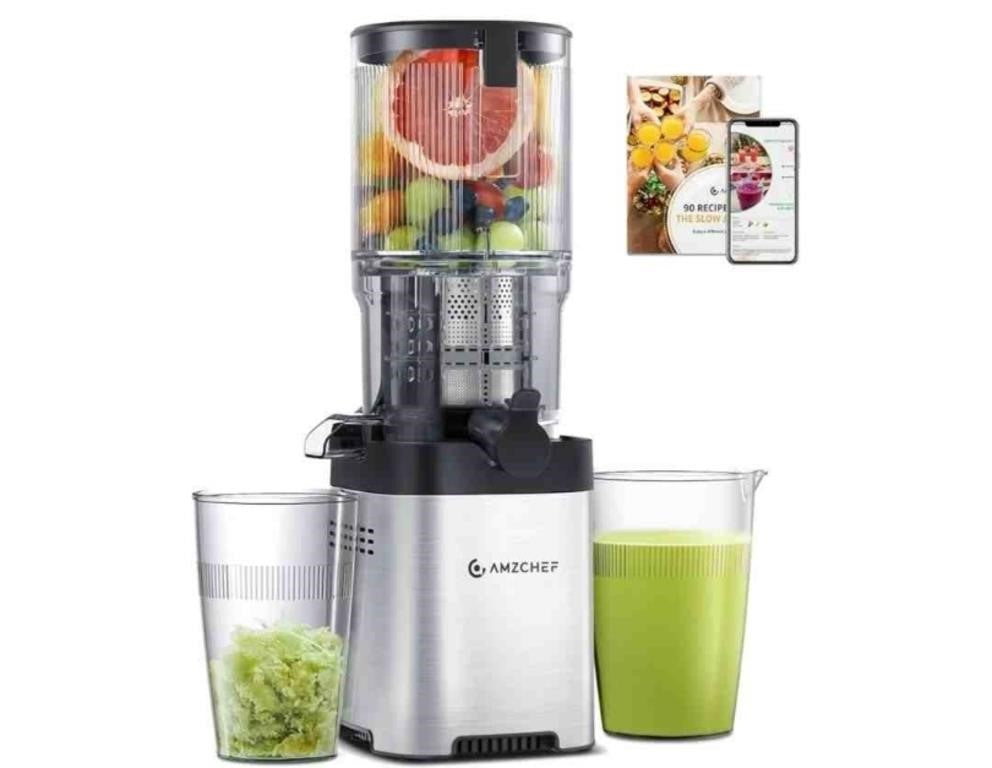 AMZCHEF Cold Press Juicer, 5.4" Juicer Ma