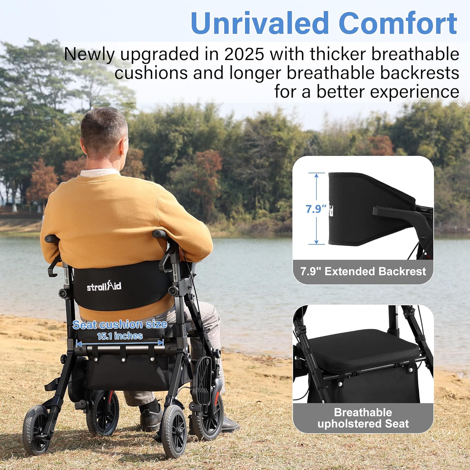 Rollator Walkers for Seniors with Seat