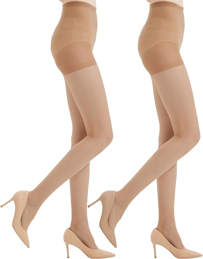 2 pairs of women's black stockings,