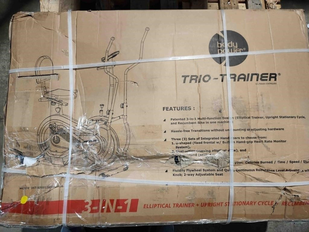 Body Power 3-in-1 Exercise Machine, Trio Trainer, Elliptical