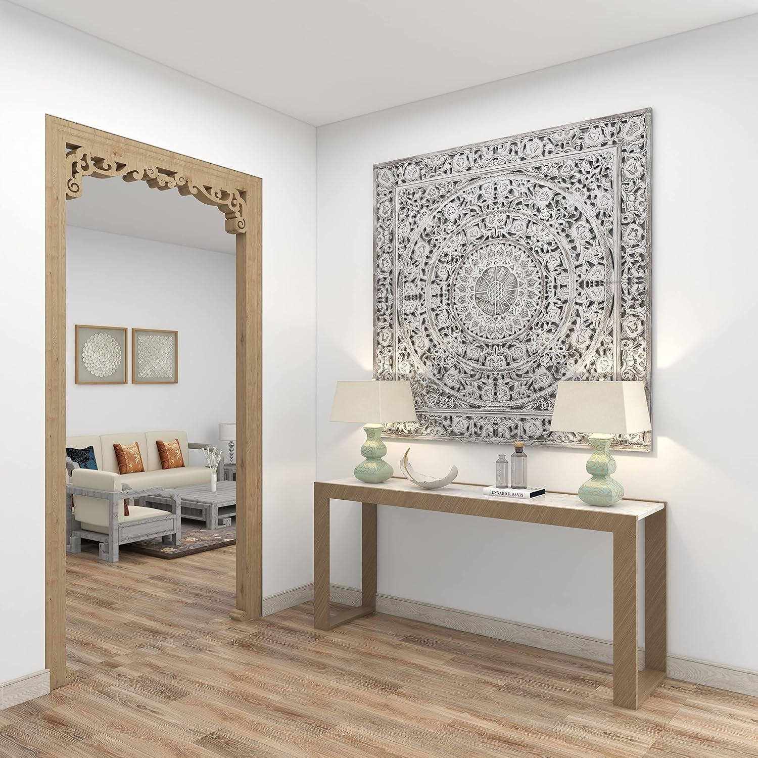 DecMode White Wood Handmade Intrica