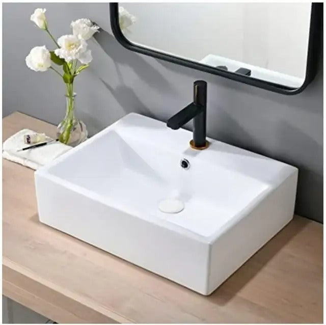 Modern Procelain Ceramic Rectangular White